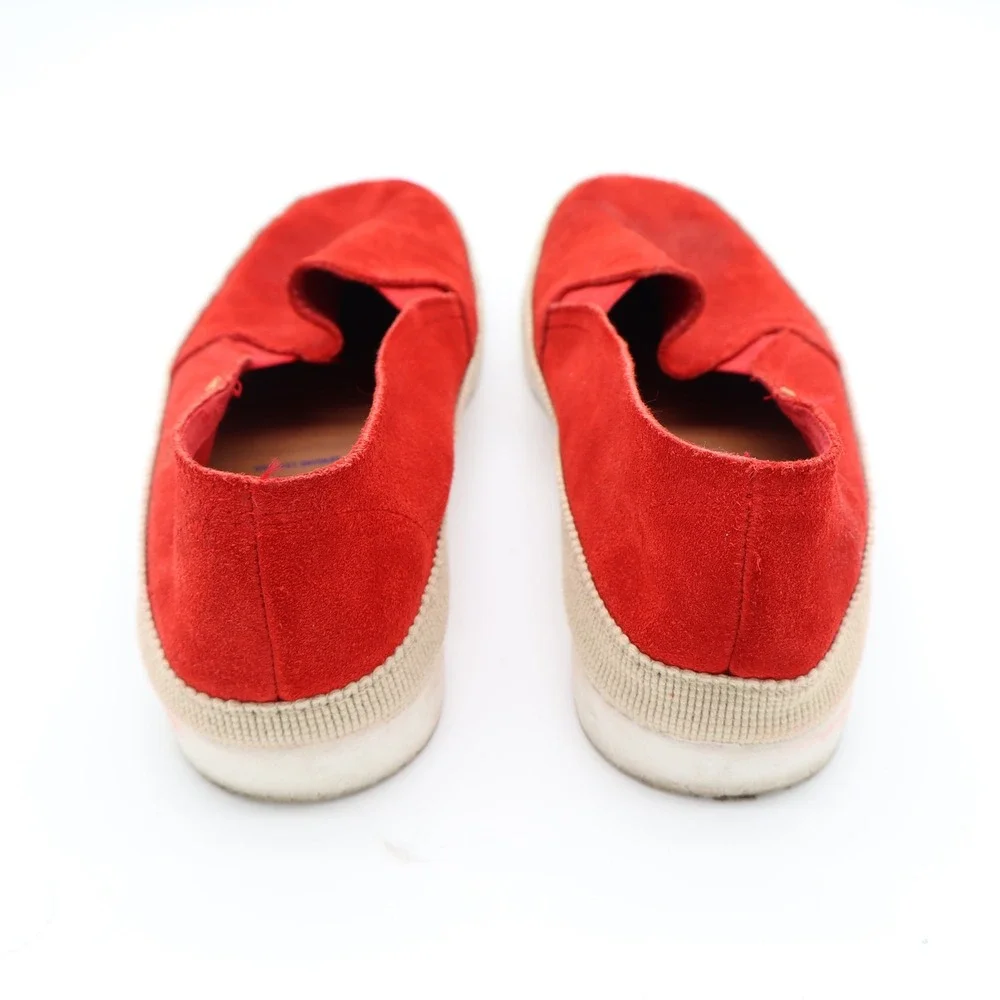 Verbenas Gaudi Red Suede Espadrille Slip On Sneaker Shoes Made in Spain Size 39